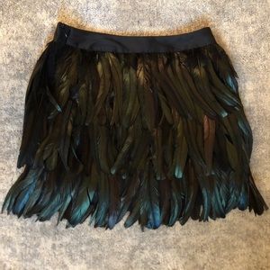 Express Edition Iridescent Feather Skirt